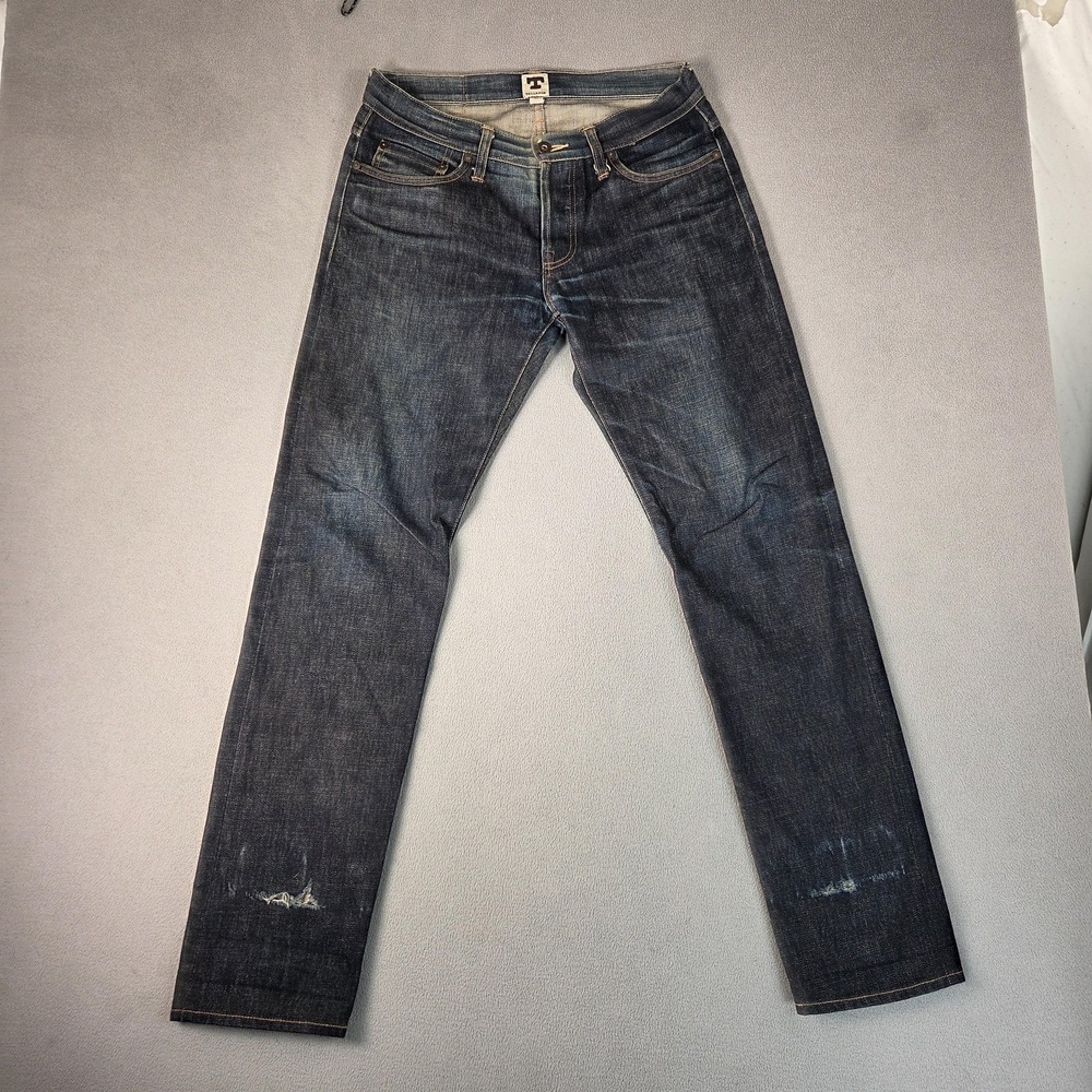 Tellason Jeans Mens 31x32 Blue Selvedge Straight Leg Made in USA